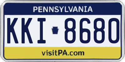 PA license plate KKI8680