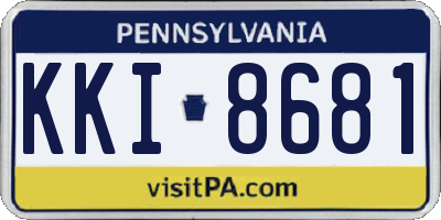 PA license plate KKI8681