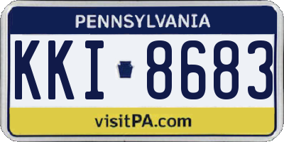 PA license plate KKI8683
