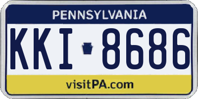 PA license plate KKI8686