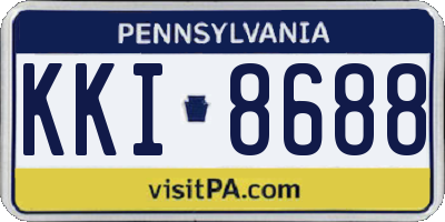 PA license plate KKI8688