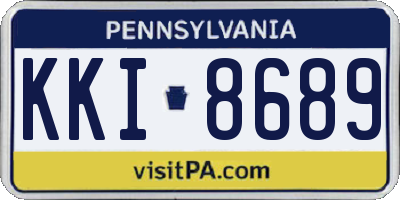 PA license plate KKI8689