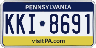 PA license plate KKI8691