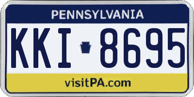 PA license plate KKI8695