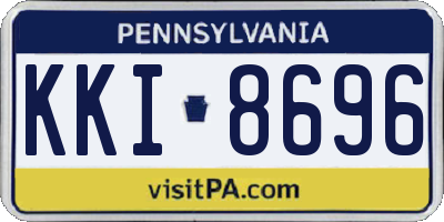 PA license plate KKI8696