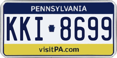 PA license plate KKI8699