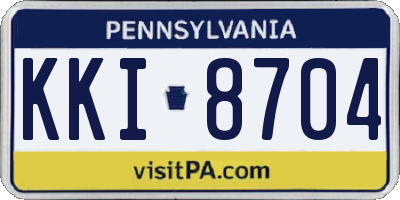 PA license plate KKI8704