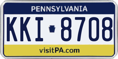 PA license plate KKI8708
