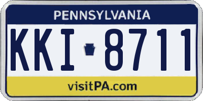 PA license plate KKI8711