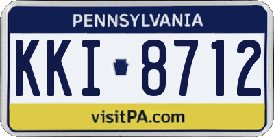 PA license plate KKI8712