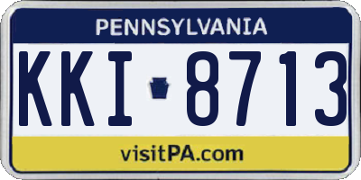 PA license plate KKI8713