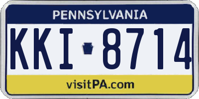 PA license plate KKI8714