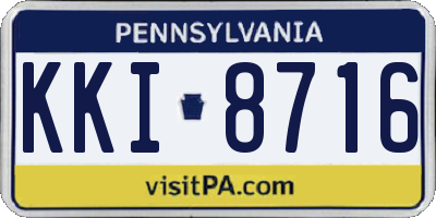 PA license plate KKI8716