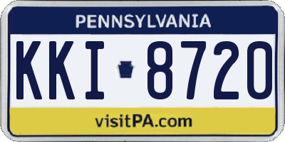PA license plate KKI8720