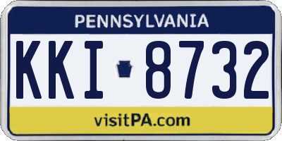 PA license plate KKI8732