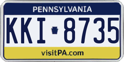 PA license plate KKI8735