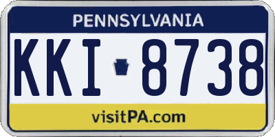 PA license plate KKI8738