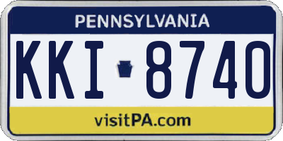 PA license plate KKI8740
