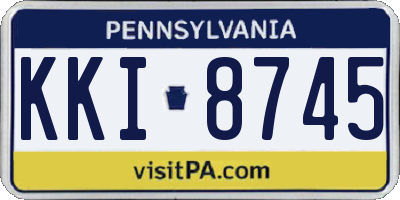 PA license plate KKI8745