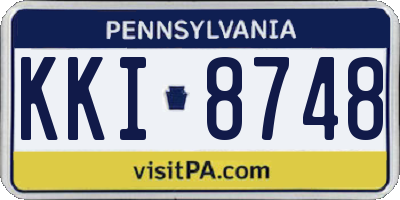 PA license plate KKI8748