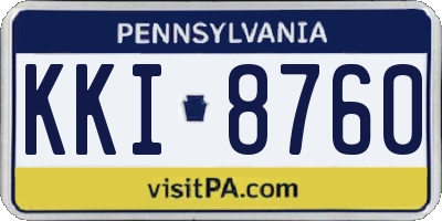 PA license plate KKI8760