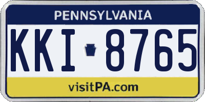 PA license plate KKI8765