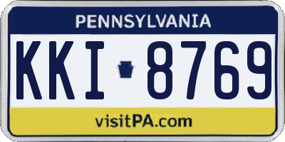 PA license plate KKI8769