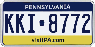 PA license plate KKI8772