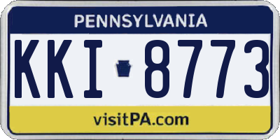 PA license plate KKI8773