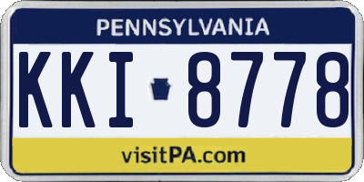 PA license plate KKI8778