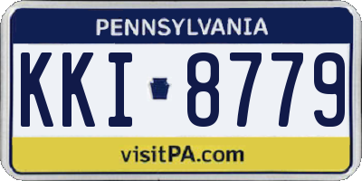 PA license plate KKI8779