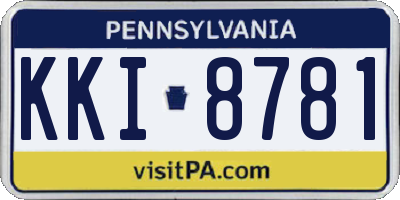 PA license plate KKI8781