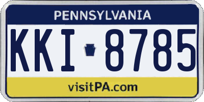 PA license plate KKI8785