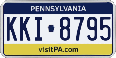 PA license plate KKI8795