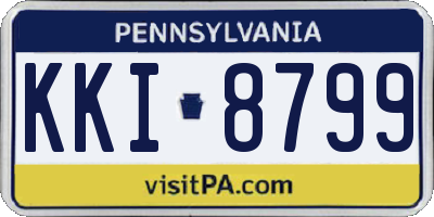 PA license plate KKI8799