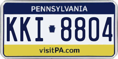 PA license plate KKI8804