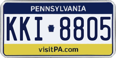 PA license plate KKI8805