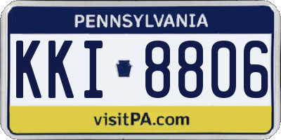 PA license plate KKI8806