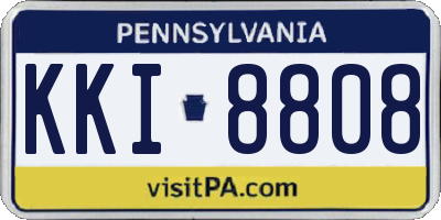 PA license plate KKI8808