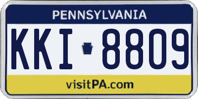PA license plate KKI8809