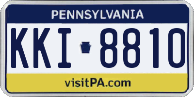 PA license plate KKI8810