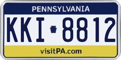PA license plate KKI8812