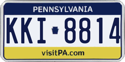 PA license plate KKI8814