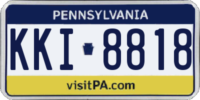 PA license plate KKI8818
