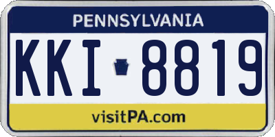 PA license plate KKI8819