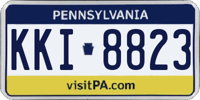 PA license plate KKI8823