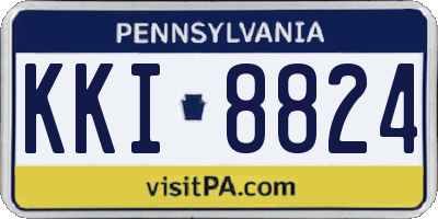 PA license plate KKI8824