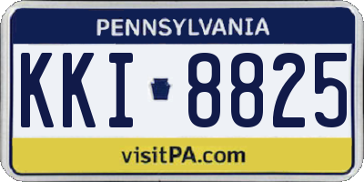 PA license plate KKI8825