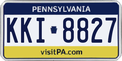PA license plate KKI8827