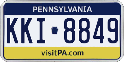 PA license plate KKI8849
